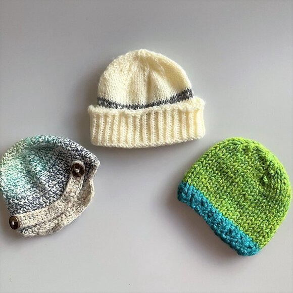 KNITED HATS FALL WINTER UNISEX INFANT  3 - Picture 1 of 9